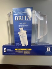 Brita SOHO 5-cup White Plastic Water Filter Pitcher