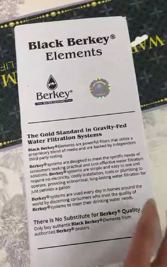 Berkey Authentic Black BB9-2 Water replacement Filters Berkey Water System new