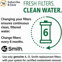 AO Smith Advanced Direct Connect Under Sink Replacement Filter for AO-MF-ADV …
