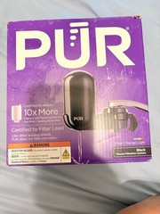PUR Faucet Mount Water Filtration System, Black FILTER INCLUDED