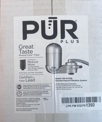 PUR PLUS FM-3700B Water Faucet Filtration System – Vertical Mount Chrome New E49