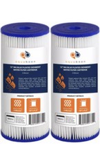 2x Aquaboon Big Blue 5 Micron Pleated Washable Sediment Water Filter 10″ x 4.5″