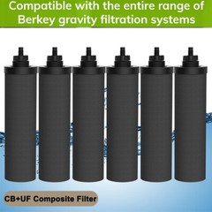 6xPurification Element,Replacement Filter Fit Berkey®Gravity Water Filter System