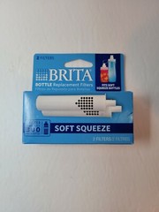 2 BRITA Bottle Replacement Filters Soft Squeeze 4 Total Filters – Sealed 8N3100