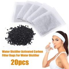 For Pure Water Distiller Activated Charcoal Carbon Filter in 20 Bags Packs White