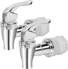 2 Pack Beverage Dispenser Spigot Replacement – Food Grade Stainless Silver