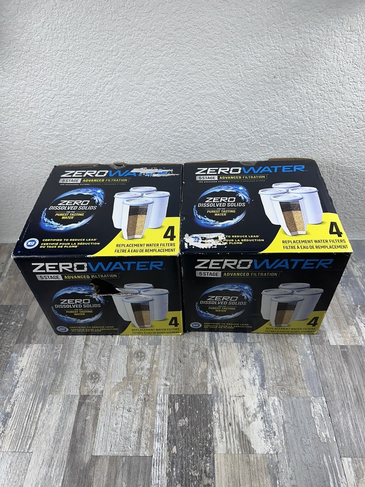 Zero Water 5-Stage Replacement Filter 4 Cartridge/Lot New/Open Box