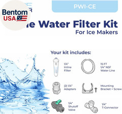 Inline Water Filter Kit for Ice Maker with 1/4-Inch Direct Quick-Connect Fitting