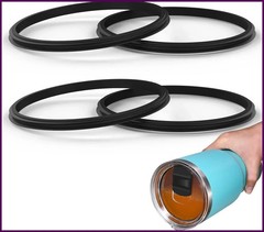 Rubber Seal Replacement Gasket for Yeti Lid, Leak-Proof O Ring Replacement Compa