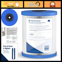 10-Inch Big Blue Sediment Water Filter Cartridge – Whole House Pleated Polyester