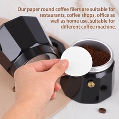 CEYAZYE 200 PCS Round Coffee Filter Paper, 56 mm Disposable 56mm, White