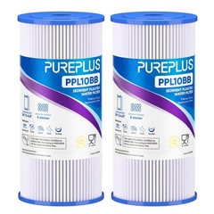 5 Micron 10″ x 4.5″ Whole House Pleated Sediment Filter for Well Water, 2PACK