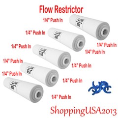 Water Filter Flow Restrictor Connector Quick Connect Push In 1/4″ 300-800cc