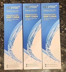 3 PACK – Icepure RWF1200A Refrigerator Water Filters For LG & Kenmore – New