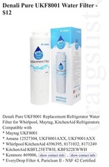 Denali Pure Refrigerator Water Filter WF-UKF8001 new