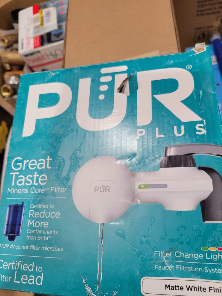 PUR Plus Faucet Water Filter System White PFM400H Reduces Lead & 70 Contaminants