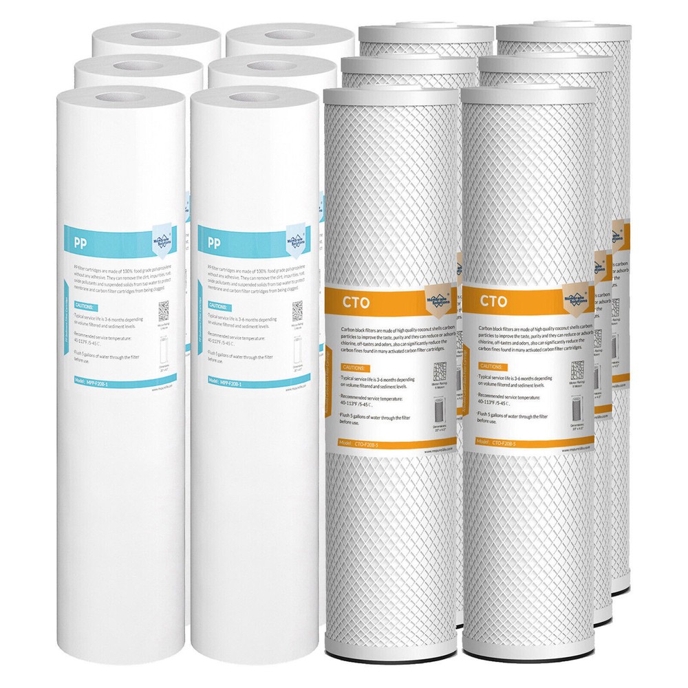20″x4.5″ 5 Micron Sediment Carbon Block Whole House Water Filter Replacement Set