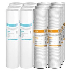 20″x4.5″ 5 Micron Sediment Carbon Block Whole House Water Filter Replacement Set