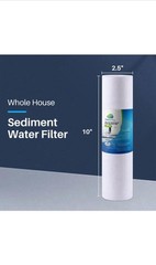 CFS 8 Pack Polypropylene Sediment Water Filter Cartridges with GE GXWH04F, GE H.