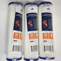 3x Aquaboon 1µm Pleated Sediment Water Filter Cartridge 10″x2.5″ Standard Size