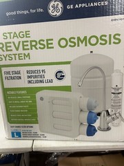 Ge Reverse Osmosis Water Filtration System 5 stage (GXRV40TBN) New
