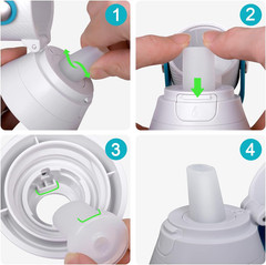4 Pack Water Bottle Mouthpiece Replacement for Brita Water Bottle, Silicone