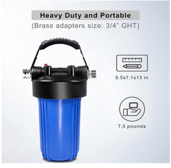RV Water Filter System Clog Resistant 5 Stage NCF Certified 90psi 6gpm