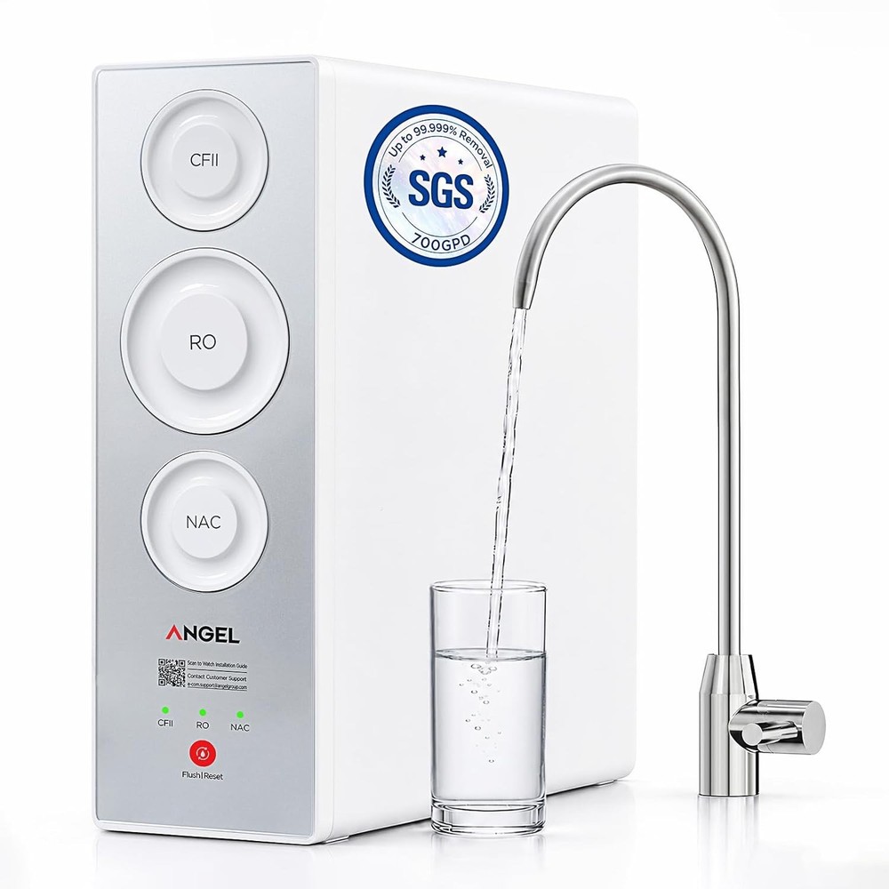 ANGEL X2 Tankless Reverse Osmosis Water Filter System, 700GPD, Removes 99% PFAS