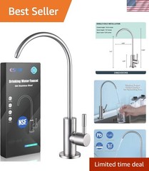 Single Lever Brushed Nickel Water Filter Faucet – Easy Installation Included