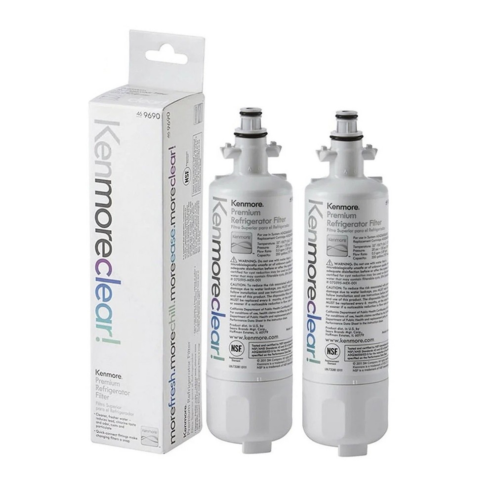 Kenmore 9690 469690 Refrigerator Water Filter 4 Pack NSF/ANSI 53 Fit ADQ36006101
