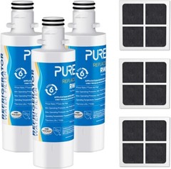 3-PACK PurePlus Refrigerator Water Filter RWF4700AC & Air Filters AF004 NEW/SEAL