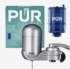 PUR PLUS FM-3700B Water Faucet Filtration System Vertical Mount Chrome FM2500V