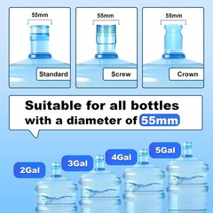 Reusable Food-Grade Silicone Water Jug Caps – 3 Pack for Standard Jugs
