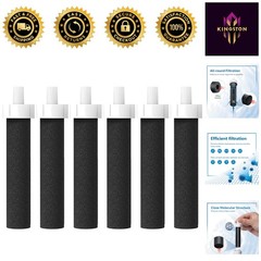 Efficient Coconut Carbon Filters for Hard Sided Bottles – 6 Pack, NSF Certified