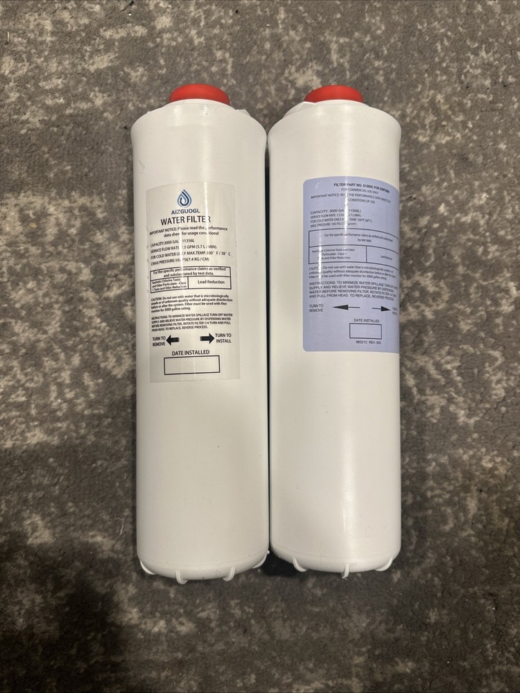 51300C Water Filter Replacement Chlorine & Lead Filtration 3000 No Chip 2 Pack