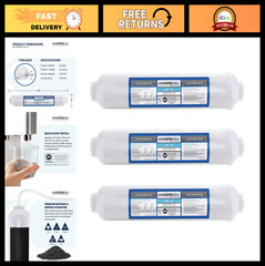 Inline Activated Carbon Water Filter Cartridge for Refrigerator & Ice Maker – 3