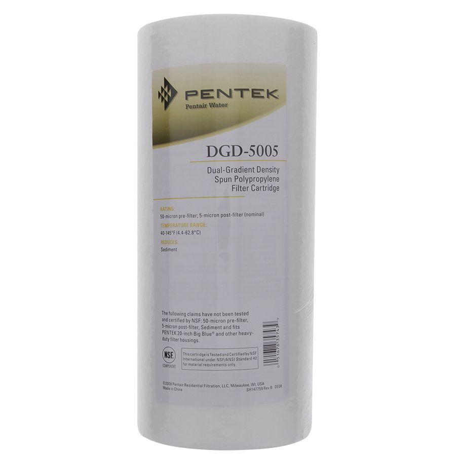 Pentek DGD-5005 10 x 4.5 Whole House Dual Gradient Density Spun Sediment Filter