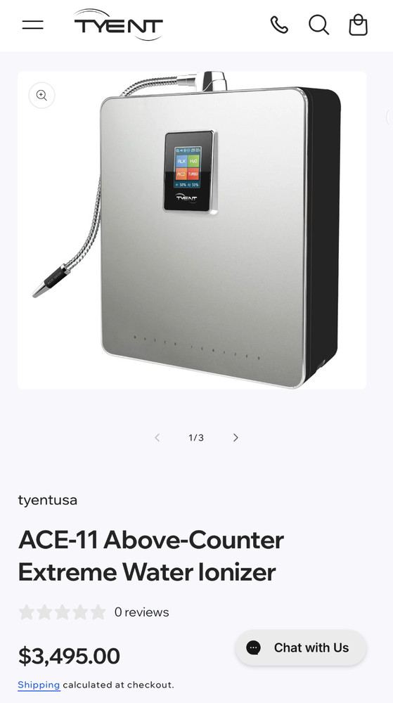Tyent ACE-11 Above-Counter Extreme Water Ionizer
