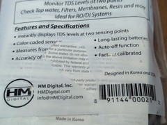 HM Digital Commerical In-Line Dual TDS Monitor Auto-off 0-9990 PPM Digital Calib