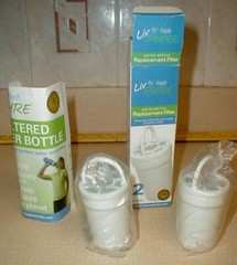 NEW TEK Liv Pure Fit & Fresh Water Bottle Replacement Filter 2 pack