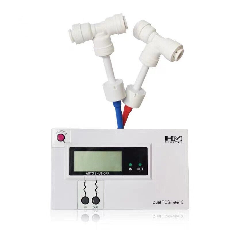 DM-2 Commercial Dual In-Line TDS Monitor Digital Water Quality Tester 0-9990PPM