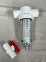 Vu-Flow 1″ 100 Mesh PVC Spin down Sediment T-Style Water Filter-Whole House Fltr