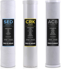 PRO+AQUA Whole House Heavy Metals Well Water Filter Replacement Set – 3 Stage, S