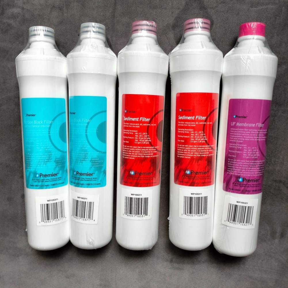 Lot of 5 Premier 105371 carbon black 105311 sediment 105321 UF Membrane Filters