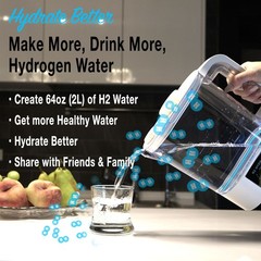 Qlife H2 Hydrate | 67Oz Molecular Hydrogen Water Pitcher Generator