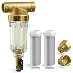 Filtro de agua de sedimentos reutilizable para toda la casa acero inoxidable NEW