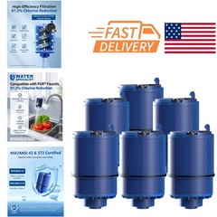 Multi Use Faucet Filters 6 Count Pack Enhances Flavor for Drinking and Cooking