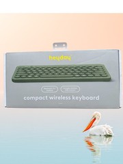 Heyday Compact Wireless Keyboard – Bluetooth 5.1 + USB Receiver – Gray