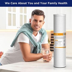 20 Inch Big Blue Whole House Water Filter Housing System 20″ x 4.5″ Carbon Block