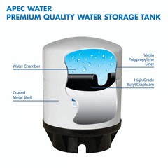 14 Gallon Pre-Pressurized Reverse Osmosis Water Storage Tank Large Capacity